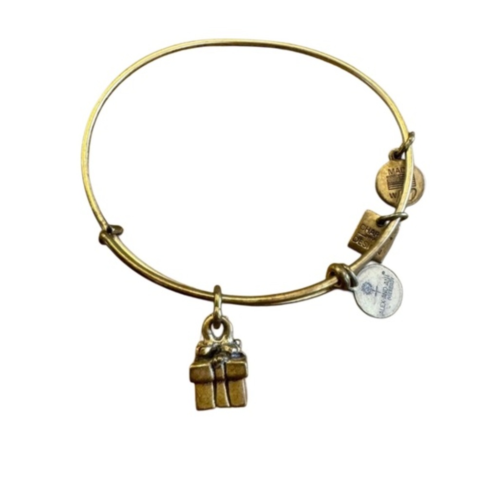 Alex and Ani Gold Present Charm Bracelet